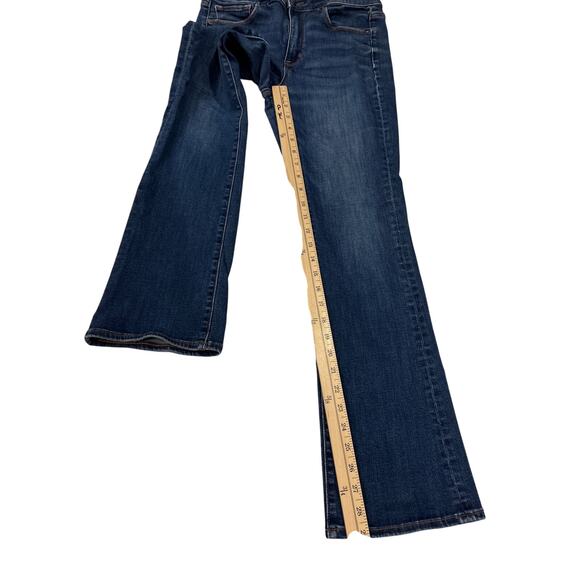 American Eagle Jeans Women 8 Short Blue High Rise Skinny Kick Stretch Distressed - Picture 9 of 10